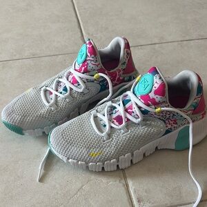 Used Nike Women's Sneakers - White, Pink, Teal